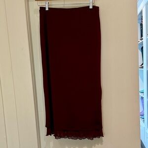 Forever 21 Silky Wine Skirt